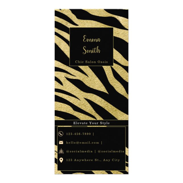 Menu Serviços de Beleza Personalizáveis (Frente)