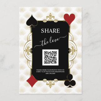 Menu Share The Love Photo Wedding QR Code Sign
