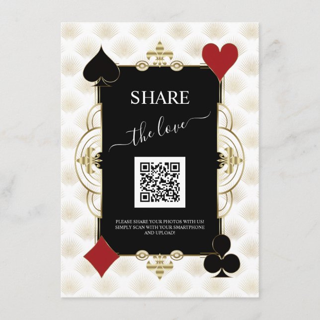 Menu Share The Love Photo Wedding QR Code Sign (Frente)