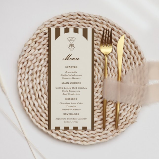 Menu She's A Tini Bit Older Coffee Martini Birthday (Criador carregado)