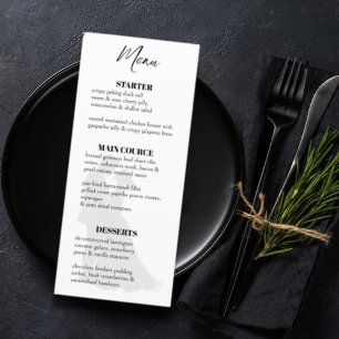 Menu Silhueta de Casal preto e branco moderno minimalis