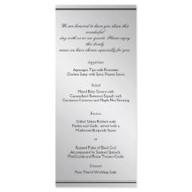Menu Silver Elegance Wedding