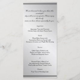 Menu Silver Elegance Wedding