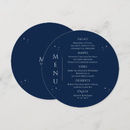Menu Silver Sun Lua Solar Azul Místico Estende Casament