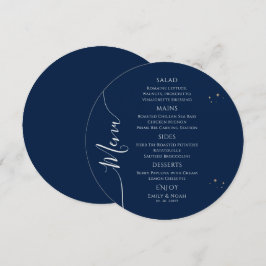 Menu Silver Sun Lua Solar Azul Místico Estende Casament