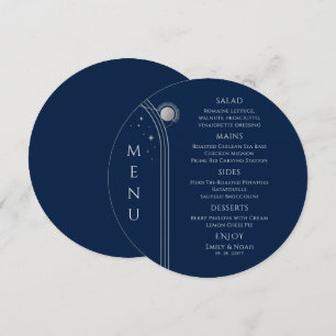 Menu Silver Sun Lua Solar Azul Místico Estende Casament