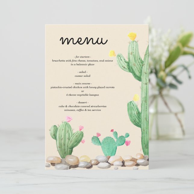 Menu Símbolo de Gráficos e Presentes Cactus Caquosos (Em pé/Frente)