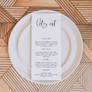 Menu Simple da Boêmia Minimalista JOLIE