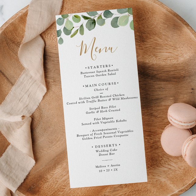 Menu Simple Greenery Eucalyptus (Criador carregado)