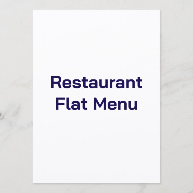 Menu Simples (Frente)
