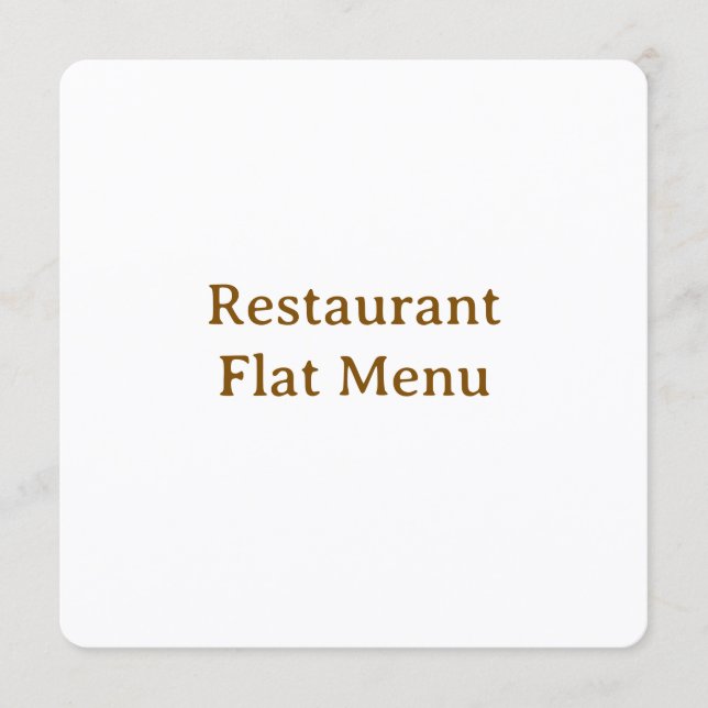 Menu Simples (Frente)