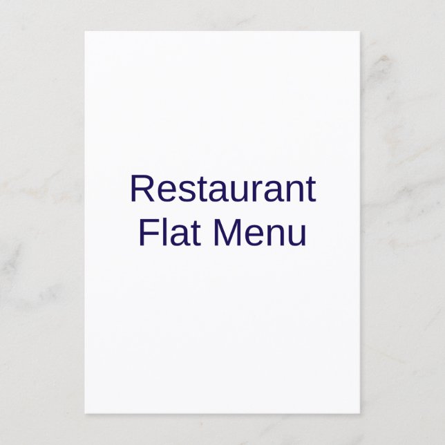 Menu Simples (Frente)