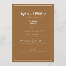 Menu Simples Casamento Moderno Janto Rustic Brown