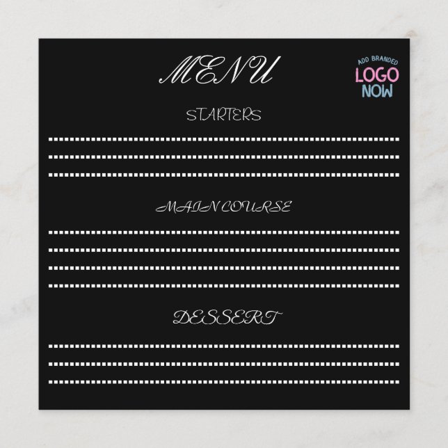 MENU SIMPLES CLIENTE PRETO MODERNO E LIMPO (Frente)