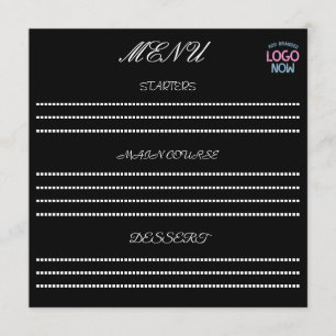 MENU SIMPLES CLIENTE PRETO MODERNO E LIMPO