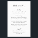 Menu Simples de Casamento de Orçamento Moderno Pre<br><div class="desc">Folheto moderno de cardápio de casamento com um design simples,  mas elegante.</div>