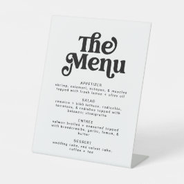 Menu Simples de Casamento Retroativo Mínimo Modern