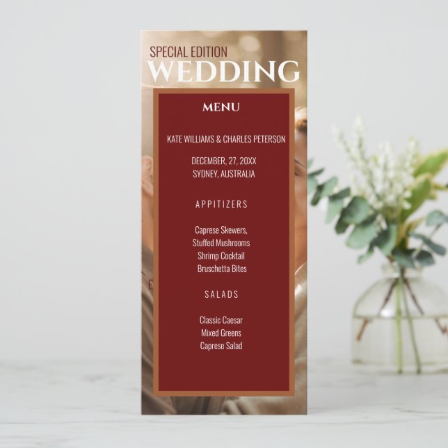 Menu simples de cobrir de revista (Em pé/Frente)