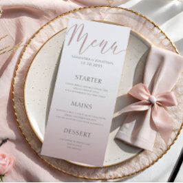 Menu Simples de Janto de Casamento Dourado com Ros