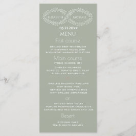 Menu Simples elegante romântico do sábio infinito