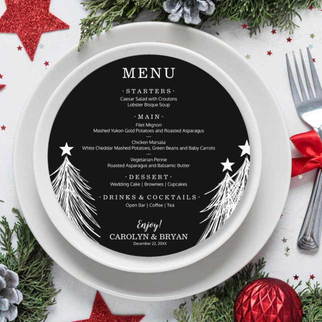 Menu Simples Elegantes Pretos (Criador carregado)