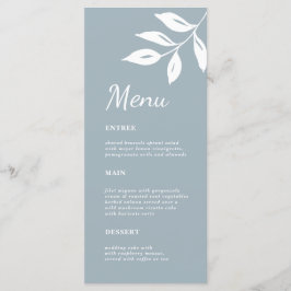 Menu Simples Folhagem Simples Casamento Formal Dusty