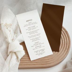 Menu Simples Formal Minimalista de Casamento
