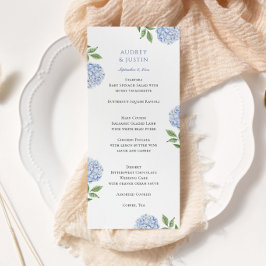 Menu Simples Jantar de Casamento com Hortênsia Azul Alt