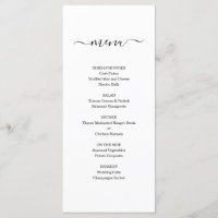 Menu Simples para Casamento ou Outra Ocasião Espec