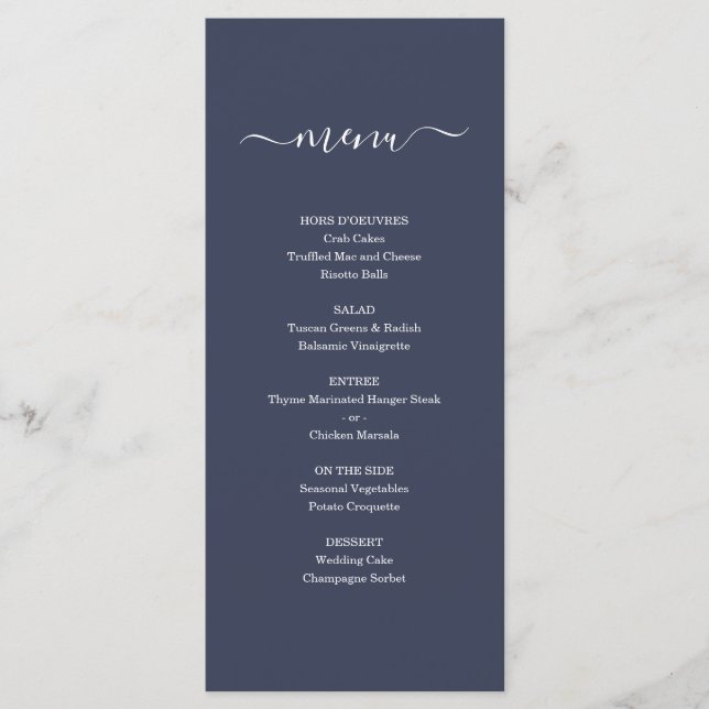 Menu Simples para Casamento ou Outra Ocasião Espec (Frente)