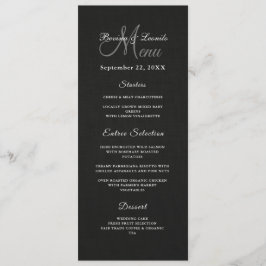 Menu Simples, porém elegante: Linen Preto com Monograma