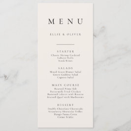 Menu Simples Simples Boho Beige