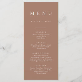 Menu Simples Simples Boho Mocha Mousse