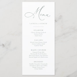 Menu Simples Simples Minimalista Verde Sage