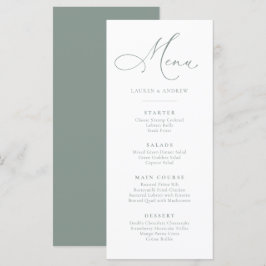 Menu Simples Simples Minimalista Verde Sage 1