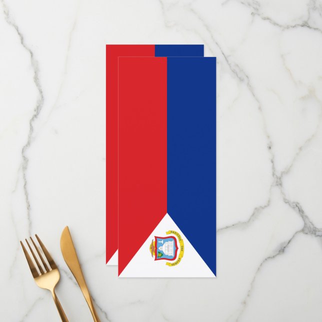 Menu Sint Maarten flag (Frente/Verso In Situ)