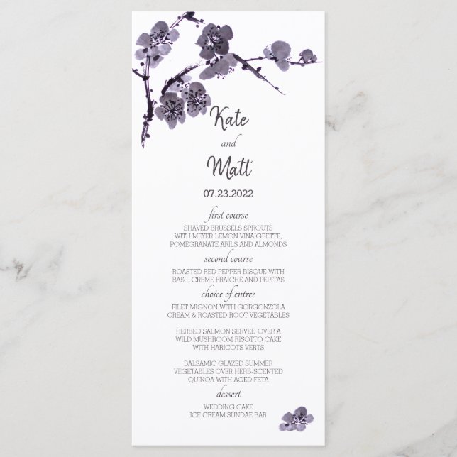 Menu Sombreado de ameixa (Frente)