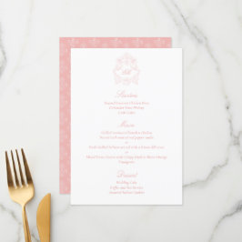 Menu Sophisticated Classic Script Blush Pink