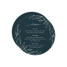 Menu Spruce Green Leaf Motif Janta de Ação de Graças