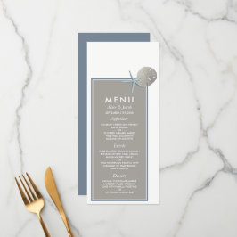 Menu Starfish e Sand Dollar - Casamento de Praia