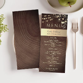Menu String Luzes Rustic Wedding