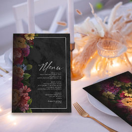 Menu Sultry Nights Floral Wedding ID829