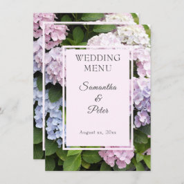 Menu Summer Hydrangea Blossoms Casamento