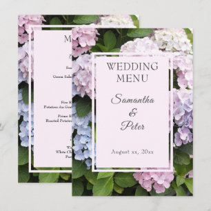 Menu Summer Hydrangea Blossoms Casamento