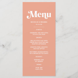 Menu Summer Peach Wedding