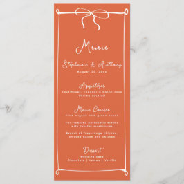 Menu Sunset Letreiro Italiano Whimsical com Casamento d