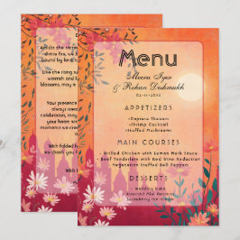 Menu Sunset Serenade Pedestal Weding