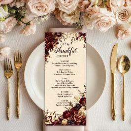 Menu Suntuosa Noite de Ação de Graças Opulenta