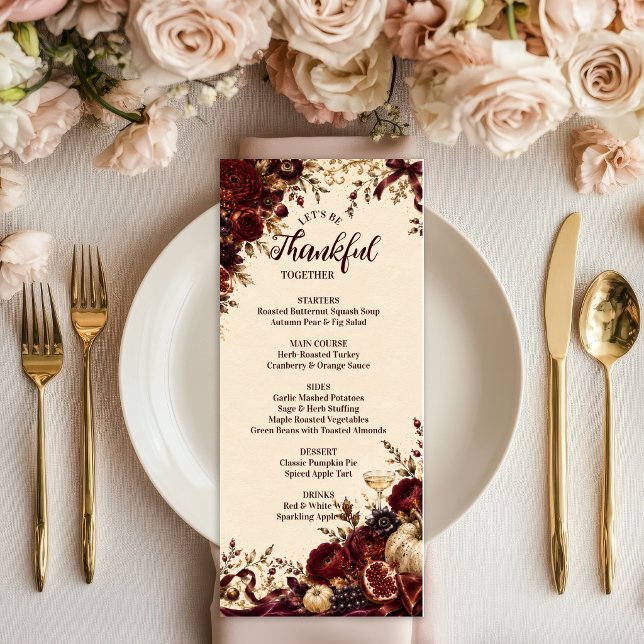 Menu Suntuosa Noite de Ação de Graças Opulenta (Criador carregado)