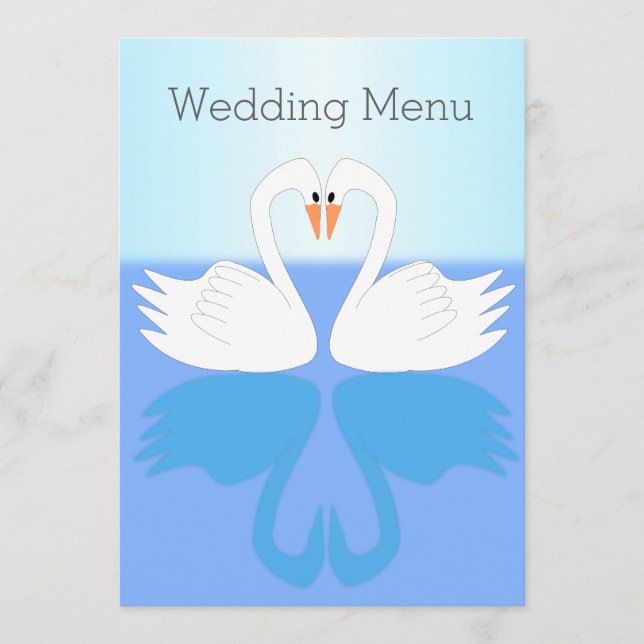 Menu Swans Design Wedding (Frente)